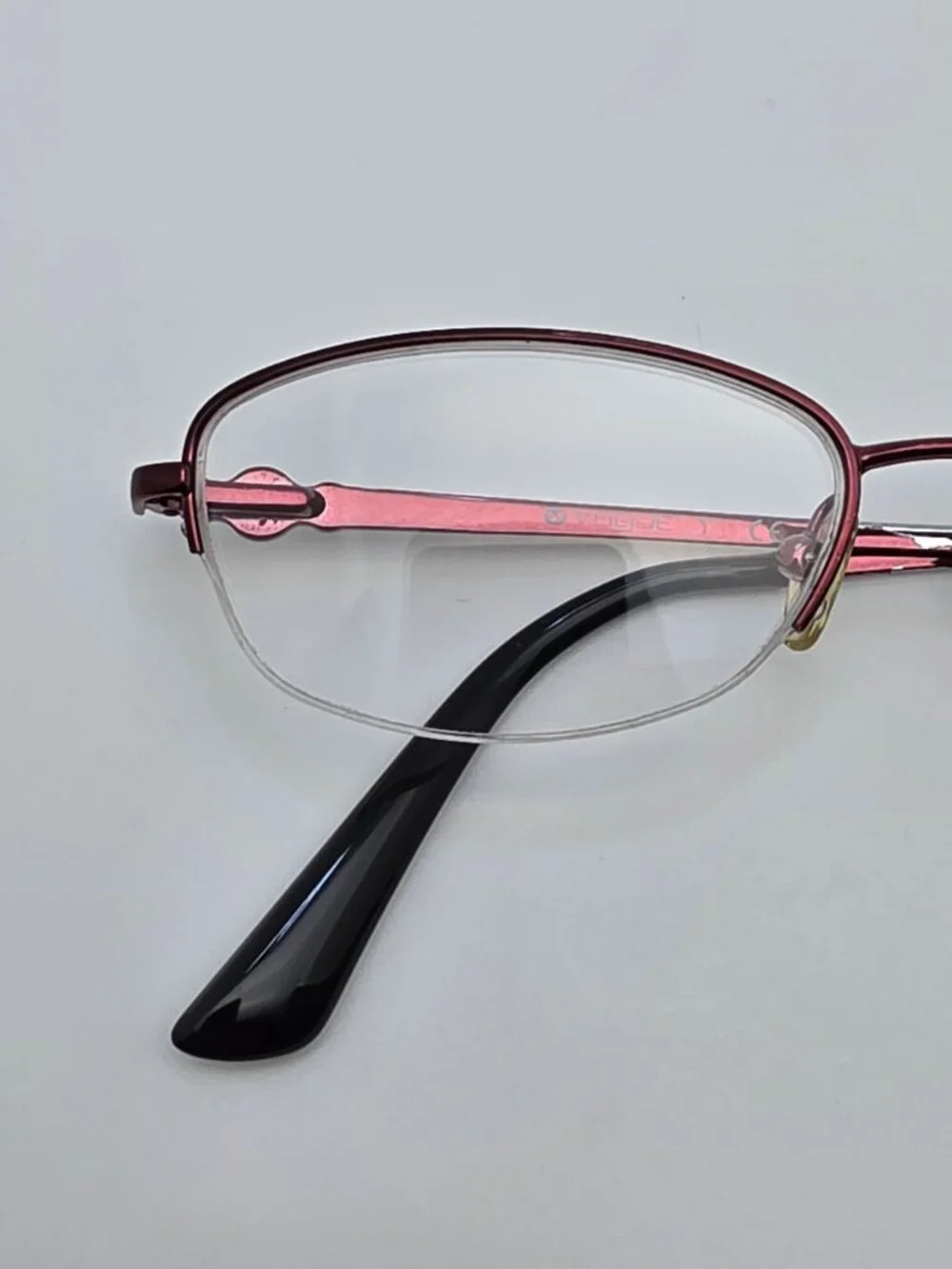 Vogue VO3955-BI 812 Plum Rhinestone Semi Rimless Cat Eye Eyeglasses Frame 49mm